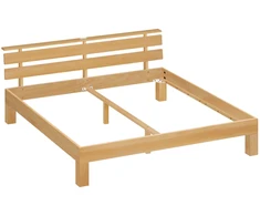 Lova Songmics Lovos rėmas su galvūgaliu, LED apšvietimu ir USB jungtimis, natūralios spalvos, 221,2 × 184,5 × 78 cm