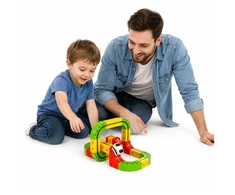 Lean Toys Magnetinė trasa su elektriniu traukiniu 67 vnt.
