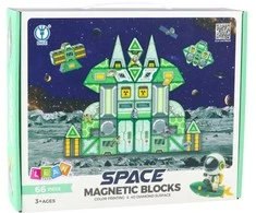 Lean Toys Magnetiniai konstruktoriaus blokai 66 vnt.