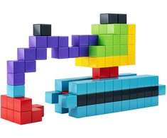 Lean Toys Magnetiniai konstruktoriaus blokeliai 96 vnt.