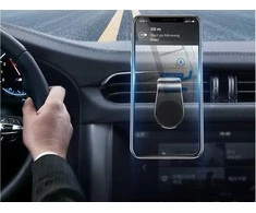 Magnetic car holder for phone grille