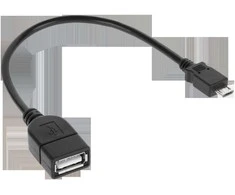Cabletech USB kabelio lizdas A - mikro USB kištukas 20 cm