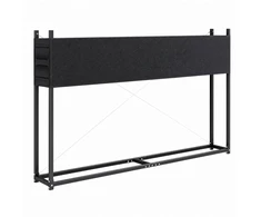 Malkų lentyna su 600D Oxford uždangalu, iki 500 kg, juoda, 202 × 25 × 113 cm