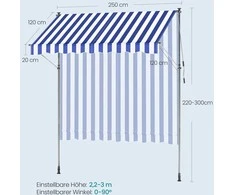 Songmics Markizė 250 x 120 cm