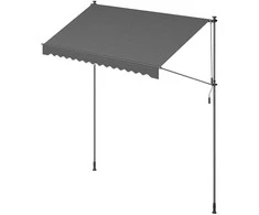Songmics Tentas su rankine alkūne 300 x 120 cm antracito spalvos