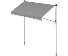 Songmics Tentas su rankine alkūne 300 x 120 cm pilkos spalvos