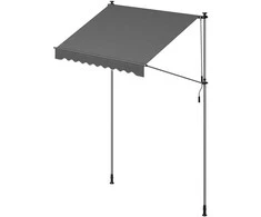 Songmics Pritvirtinama 200 x 120 cm markizė su rankine alkūne apsaugai nuo saulės