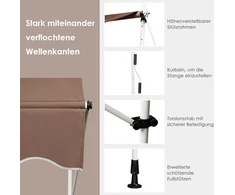 Markizė 400 cm ruda