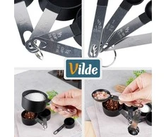 Virtuvinės svarstyklės Excellent Houseware Matavimo šaukšteliai ir puodeliai 8 vnt