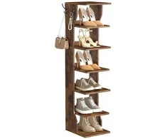 Songmics Medinė batų lentyna su 7 lygiais 30x26,4x110,4 cm