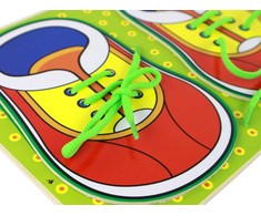 Lean Toys Medinis lavinamasis žaislas raištelių rišimui