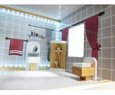 Ikonka MDF medinis lėlių namelis + baldai 78cm juodas LED