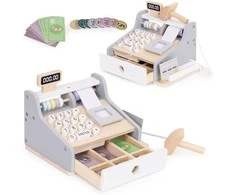 Medinis vaikų kasos aparatas ECOTOYS 22x17 cm