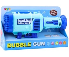Lean Toys Mėlynas elektrinis burbulų pistoletas su 64 angomis