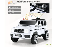 Mercedes-Benz G63 vaikų elektrinis automobilis baltas