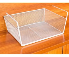 Metalinė pakabinama lentyna virtuvei 28 cm balta