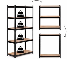 Metalinė sandėlio lentyna 180x90x40 cm rūsio garažui 5 lentynos 875 kg ModernHome
