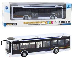 Lean Toys Metalinis miesto autobusas 1:42 su šviesomis ir garsais