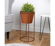 Vilde Gėlių vazonas su stovu metalinė 41 cm, retro stiliaus