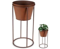 Vilde Gėlių vazonas su stovu metalinė 41 cm, retro stiliaus