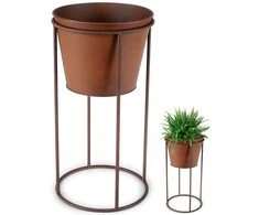 Vilde Gėlių vazonas su stovu metalinė 44 cm - retro stiliaus