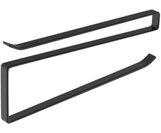 Metalinis virtuvinis rankšluosčių laikiklis, juodas, 25,5 cm