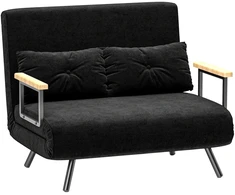 Miegamasis fotelis su 5 padėčių atlošu, juodas, 102 × 73 × 81 cm