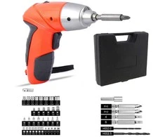 Cordless screwdriver set 45 el bits case