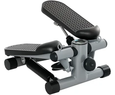 SPORTNOW 2 viename mini elipsinis treniruoklis namams su galios lynais, aukštyn-žemyn svyruojantis elipsinis treniruoklis su LCD ekranu, elipsinis treniruoklis namų treniruoklis iki 100 kg kojų/rankų treniruotėms, namų biuro fitneso pratimams, pilka