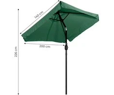 MultiGarden Žalias sodo skėtis 200 x 140 cm