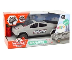 Lean Toys Modernus pilkas automobilio rinkinys su atsuktuvu