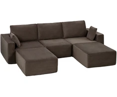 Modulinė U formos sofa be rėmo 287 × 186 × 87 cm