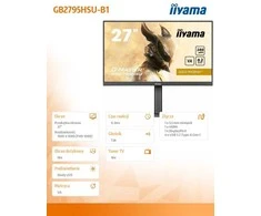 iiyama GB2795HSU-B1 computer monitorius 68.6 cm (27") 1920 x 1080 pikselių Full HD LED Juodas