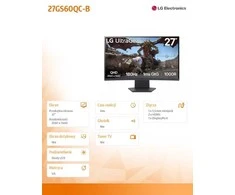 Monitorius LG | 27GS60QC-B | 27 " | VA | QHD | 16:9 | 180 Hz | 1 ms | 2560 x 1440 pikselių | 300 cd/m² | HDMI jungtys quantity 2