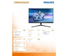 Monitorius Philips Evnia 27M2N5500/00, 27", IPS, 2560 x 1440, 180 Hz, 350 cd/m²
