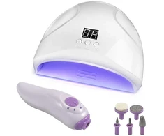 Nagų priežiūros rinkinys su 12W LED/UV lempa ir frezavimo įrenginiu