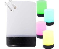 Naktinė LED lempa RY-1818 su RGB apšvietimu, 12x7,5 cm, USB