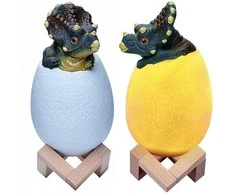 Naktinė lempa Triceratops kiaušinis RGB LED