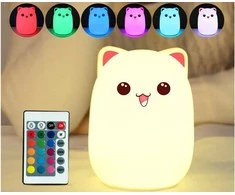Led cat night light rgb remote control