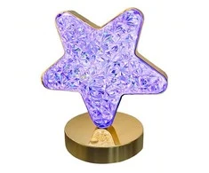 Naktinė stalinė lempa su kristalų efektu, RGB apšvietimas, 17 cm