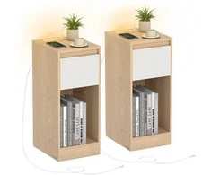 Songmics Naktinis staliukas 2vnt. 30 × 25 × 59,5 cm