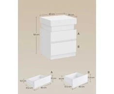 Songmics Naktinis staliukas 35 × 40 × 55 cm