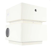 Naktinis staliukas su pirštų atspaudų spyna ir LED apšvietimu, ekru, 47,5 x 41 x 40,2 cm