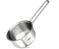 Nerūdijančiojo plieno prikaistuvis su aliumininiu dugnu, sidabrinis, 12 cm, 600 ml