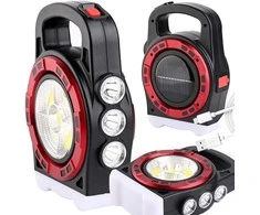 Nešiojama saulės lempa su LED ir akumuliatoriumi HB-6678C
