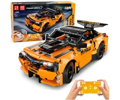 Lean Toys Nuotoliniu būdu valdomas konstruktorius oranžinis 545 vnt.
