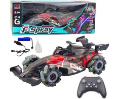 Lean Toys Nuotoliniu būdu valdomas lenktyninis automobilis F-Purškiklis 1:10 su garo efektu ir LED apšvietimu