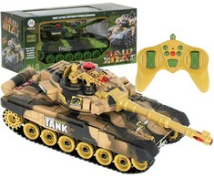 Ikonka RC karo tankas 9993 2,4 GHz dykumos tankas