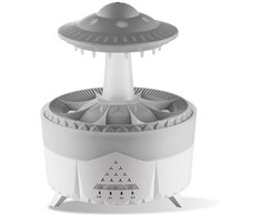 Oro drėkintuvas su aromaterapija ir LED apšvietimu, 350 ml, baltas