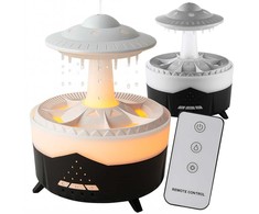 Oro drėkintuvas su LED apšvietimu, 350 ml, juodas